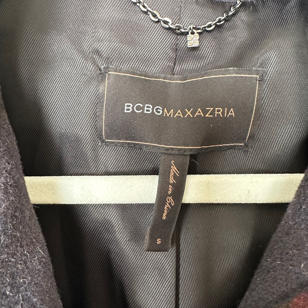 BCBG Exquisite Equestrian Wool Plaid Jacket